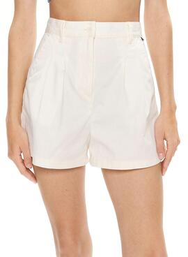 Shorts Tommy Jeans Claire Beige para Mulher.