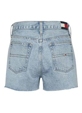 Shorts Tommy Jeans Hot Pant Denim Light Azul Mulher