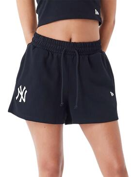 Shorts New Era New York Yankees MLB Preto Mulher