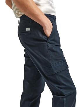 Calça Pepe Jeans Twill Azul-marinho para Homem