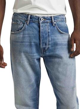 Calça Jeans Pepe Jeans Tapered Azul Homem