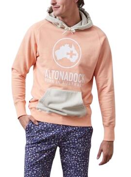 Moletom com capuz Altonadock rosa para homem