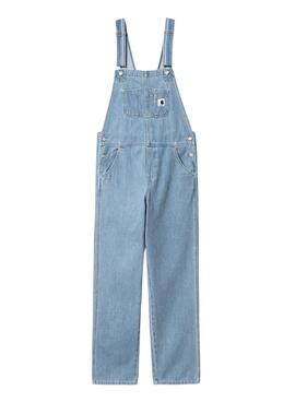 Jardineira Carhartt Bib Straigh Azul para Mulher.