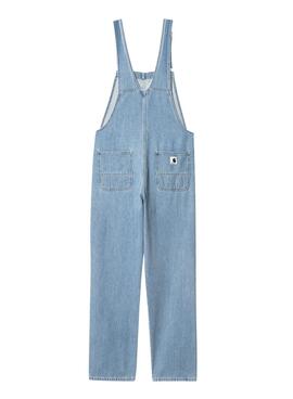 Jardineira Carhartt Bib Straigh Azul para Mulher.