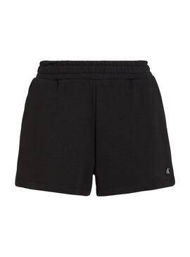 Short Calvin Klein Embro Badge Preto para Mulher