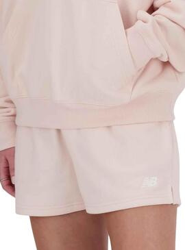 Shorts New Balance French Rosa para Mulher.