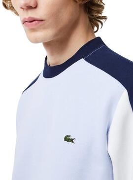 Moletom Lacoste Color Block Azul para Homem