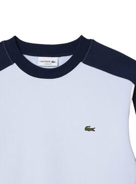 Moletom Lacoste Color Block Azul para Homem