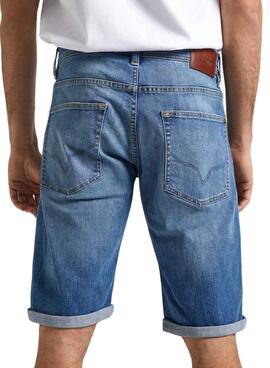 Bermudas Jeans Pepe retas para homens.