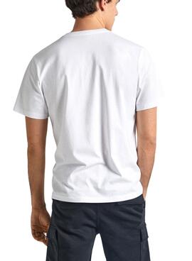Camiseta Pepe Jeans Single Cardiff Branca Homem