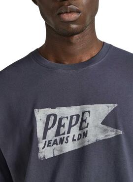 Camiseta Pepe Jeans Single Cardiff Cinza Masculina