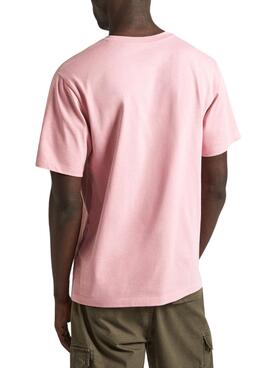 Camiseta Pepe Jeans Clifton Rosa Para Hombre = Camiseta Pepe Jeans Clifton Rosa Para Homem