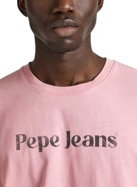 Camiseta Pepe Jeans Clifton Rosa Para Hombre = Camiseta Pepe Jeans Clifton Rosa Para Homem