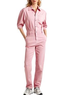 Overall Pepe Jeans Felicia Denim Rosa para Mulher.