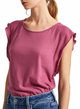 Camiseta Pepe Jeans Kai Rosa Para Mulher