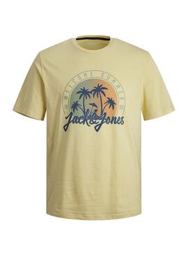 Camiseta Jack And Jones Summer Amarela para Criança.