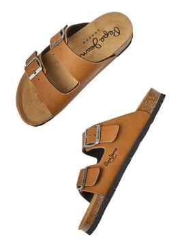 Sandálias Pepe Jeans Oban Classic Camel para Mulher.