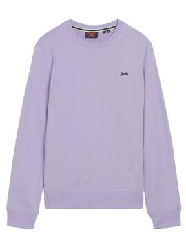 Moletom Superdry Crew roxo para homem