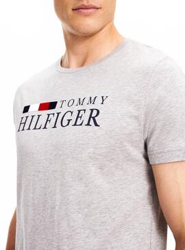 T-Shirt Tommy Hilfiger RWB Cinza Homem