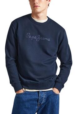 Moletom Pepe Jeans Joe Crew Marino para Homem