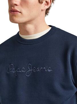 Moletom Pepe Jeans Joe Crew Marino para Homem