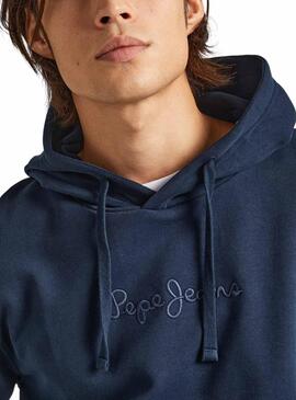 Moletom Pepe Jeans Joe Hoodie Marinho Homem