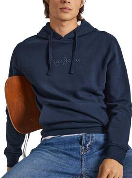 Moletom Pepe Jeans Joe Hoodie Marinho Homem