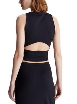 Top Calvin Klein Arquivo Milano Preto para Mulher