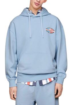 Moletom Tommy Jeans Archive Azul para Homem