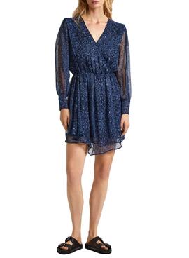 Vestido Pepe Jeans Camille Azul Marinho Para Mulher