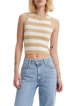 Top Levis Ocean Beige Rayas para Mulher