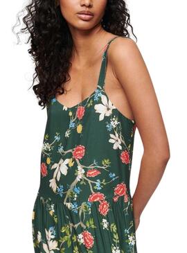 Vestido Superdry Tiered Verde para Mulher