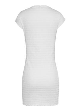 Vestido Tommy Jeans Bodycon Fruncido Branco