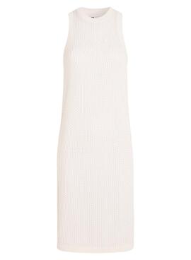 Vestido Tommy Jeans Open Branco para Mulher