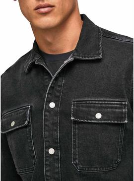 Casaca Pepe Jeans Weston Homem Preto Denim