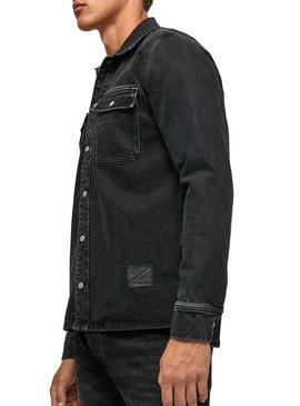 Casaca Pepe Jeans Weston Homem Preto Denim