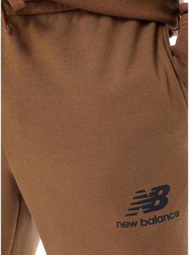 Calças New Balance Essentials Marrom Homem