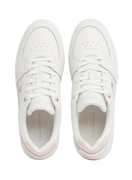 Sapatilhas Tommy Hilfiger Basket Branco para Mulher.