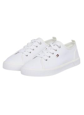 Sapatilhas Tommy Hilfiger Vulc Canvas Branco para Mulher.