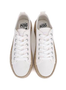 Sapatilhas Walkin Pitas Tina Blanco para Mulher.