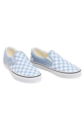 Sapatilhas Vans Slip On Checkerboard Azul e Branco