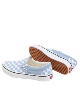 Sapatilhas Vans Slip On Checkerboard Azul e Branco