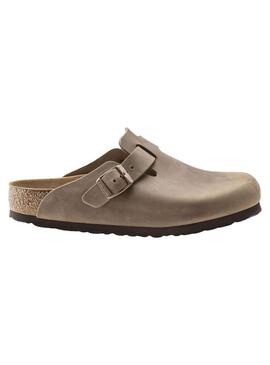 Tamancos Birkenstock Boston Oil Bege para Mulher.