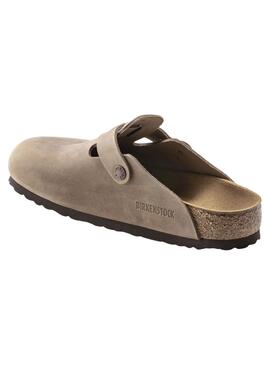 Tamancos Birkenstock Boston Oil Bege para Mulher.