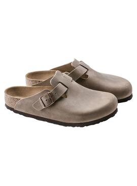 Tamancos Birkenstock Boston Oil Bege para Mulher.