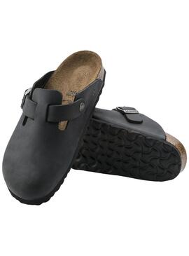 Tamancos Birkenstock Boston Preto para Mulher