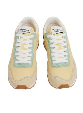 Sapatilhas Pepe Jeans Natch Basic Amarelo Mulher.