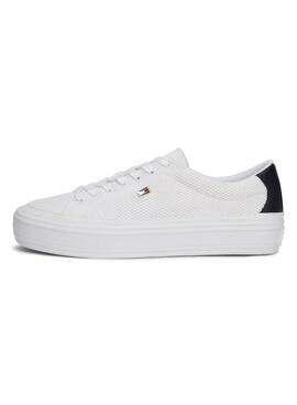 Sapatos Tommy Hilfiger Monotype Branco Mulher.