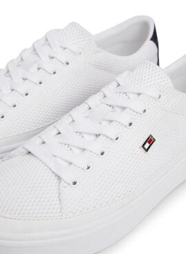 Sapatos Tommy Hilfiger Monotype Branco Mulher.