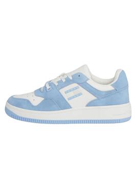 Sapatos Tommy Jeans Retro Washed Azul Mulher